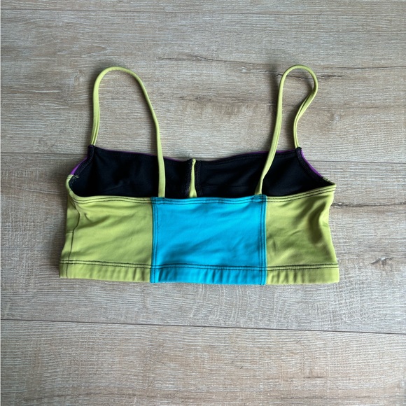 Onzie Colorblock Bustier Sports Bra Crop Top, size S/M - Picture 4 of 5